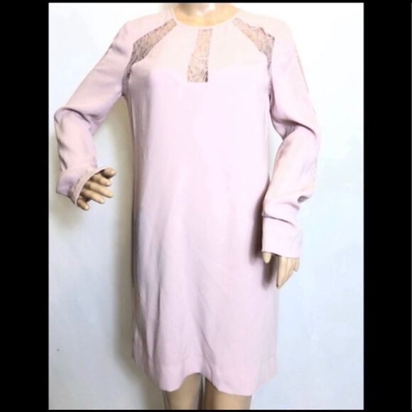 BCBGMAXAZRIA PAYTEN LACE-INSERT SHIFT DRESS - Picture 5 of 7